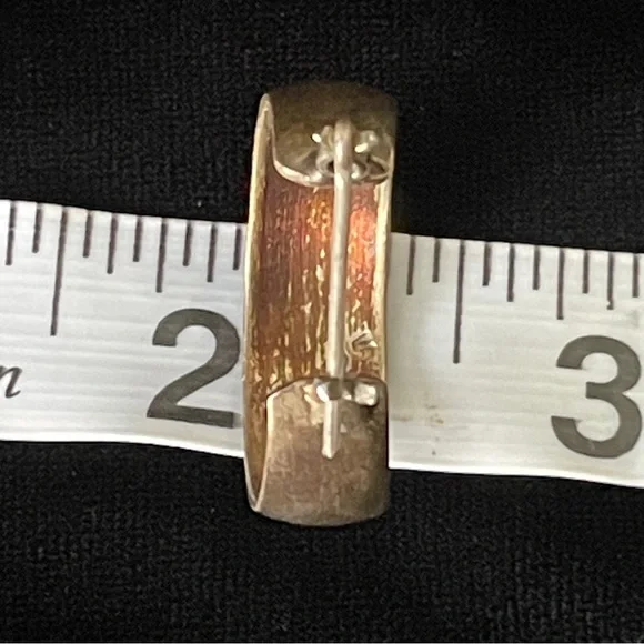 Taxco sterling silver hoops vintage - Picture 6 of 7